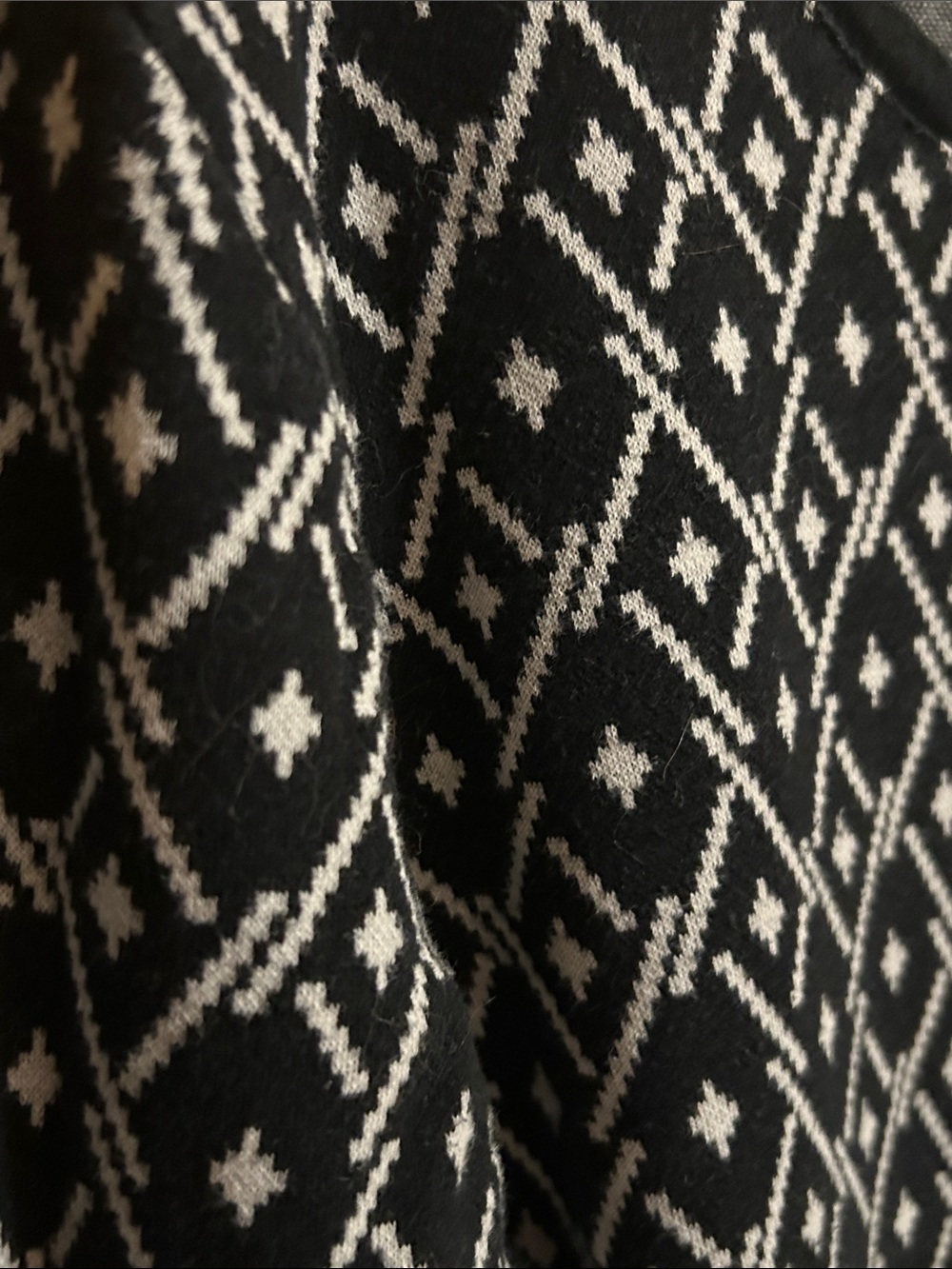 J. Jill Black and White Geometric Crewneck Sweater - Picture 5 of 7